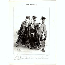 - Allons donc, chers confrères .... vous avez tort de vous disputer hors de l'audience..... ce lieu ci doit être la salle des pas perdus pour les plaideurs..... mais jamais les avocats ne doivent y perdre des paroles......