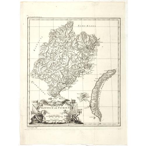 Old map image download for Province de Fo-Kien. [Includes West Coast of Taiwan]