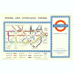 1953 Harry Beck London Underground map.