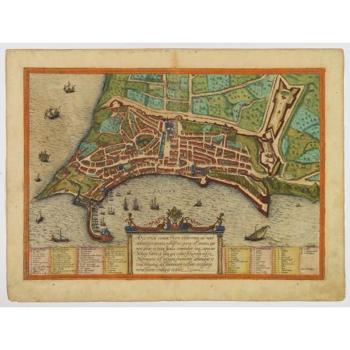 Old map image download for Ancona Civitas Piceni Celeberrima, ad Mare Adriaticum Posita . . .