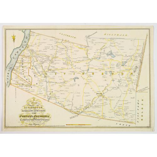 Old map image download for A Map of the Towns of Livingston Germantown and Clermont in the County of Columbia. . .