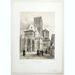 ÉGLISE St. VINCENT A ROUEN. Dessiné d'après nature par Chapuy. Lith. par Monthelier. Fig. par Bayot.