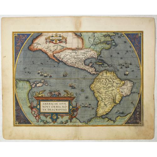 Old map image download for Set of world & four continents in stunning original colors.