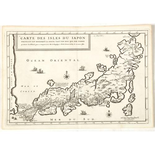 Carte des Isles du Japon Sequels est remarque la Route..