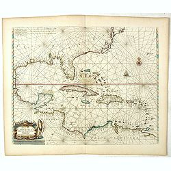 Pascaerte vande Caribische Eylanden, vande Barbados tot aende Bocht van Mexico ‘t Amsterdam By Hendrick Doncker. . .