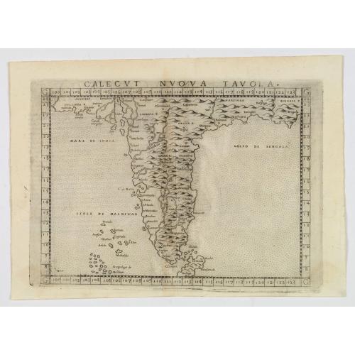Old map image download for Calecut Nuova Tavola.