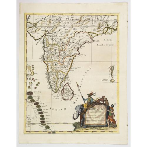 Old map image download for Penisola Dell India di qua dal Gange. . .