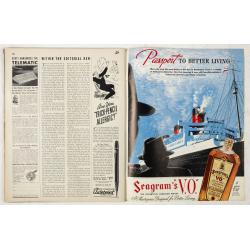 [Magazine including pictorial world map, Carriers of the New Black Plague by William Cotton.]