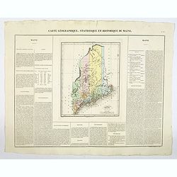 Carte Geographique, Statistique et Historique du Maine.