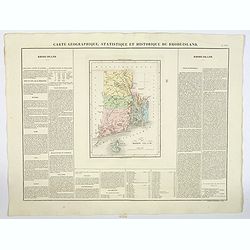 Carte Geographique, Statistique et Historique du Rhode-Island.