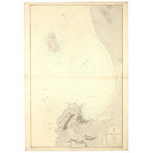 Old map image download for Africa - SW coast Table Bay surveyed by Mr F Skead Master RN assisted by Mr Charles Watermeyer 1858-60.