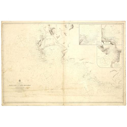 Old map image download for Africa - south coast sheet I Cape Colony Table Bay to Cape Agulhas compiled from the surveys of Lieut Joseph Dayman 1853 Francis Skead Master 1860 and Navigating Lieutenant W E Archdeacon RN 1869... Purey-Cust RN... Rambler 1900.