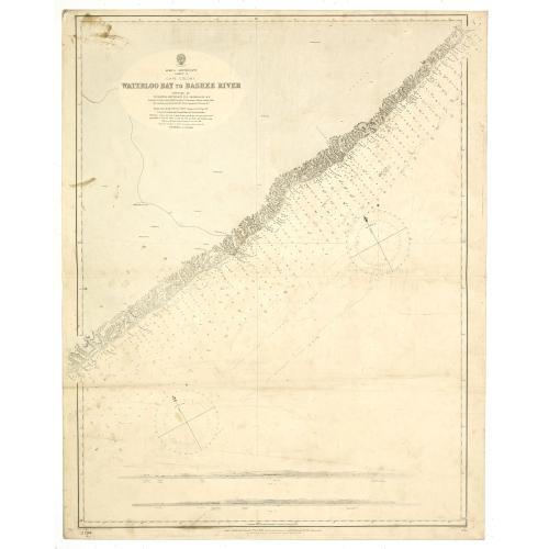 Old map image download for Africa south coast sheet V Cape Colony Waterloo Bay to Bashee River surveyed by Navigating Lieutenant WE Archdeacon RN assisted by ... Africa - SW coast Table Bay surveyed by Mr F Skead Master RN assisted by Mr Charles Watermeyer 1858-60