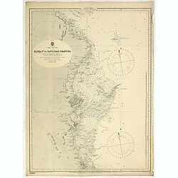 Sheet IX Africa east coast Kilwa P.t to Zanzibar Channel Surveyed by Commander W. J. L. Wharton... , F. J. Gray, R. N., ... 1874-77... Magnetic variation in 1900, decreasing about 2' annually.