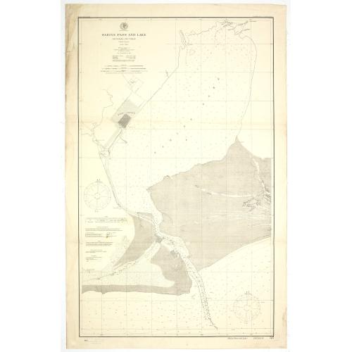 Old map image download for Sabine Pass and Lake / Louisiana and Texas (Polyconic proJection) / Scale 1/40 000.