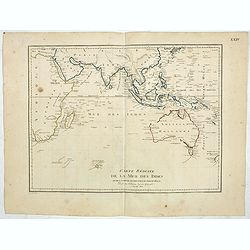 Carte reduite de la Mer des Indes et de la partie occidentale du Grand Océan. (Page XXIV)