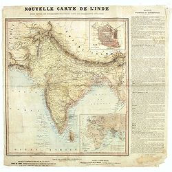 Nouvelle carte de l'Inde pour suivre les opérations militaires dans les possessions anglaises .
