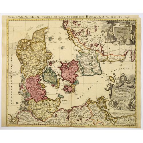 Old map image download for Le Royaume de Danemark divise en ses Provinces. . .