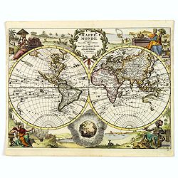 Mappe Monde suivant les Nouvelles Observations. . .