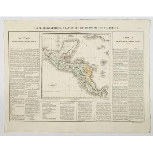 Old map image download for Carte Geographique, Statistique et Historique de Guatimala.