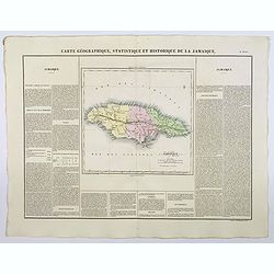 Carte Geographique, Statistique et Historique de la Jamaique.