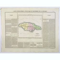 Carte Geographique, Statistique et Historique de la Jamaique.