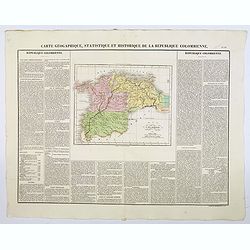 Carte Geographique, Statistique et Historique de la Republique Colombienne.