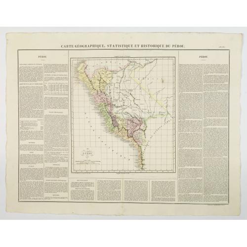 Old map image download for Carte Geographique, Statistique et Historique du Perou.