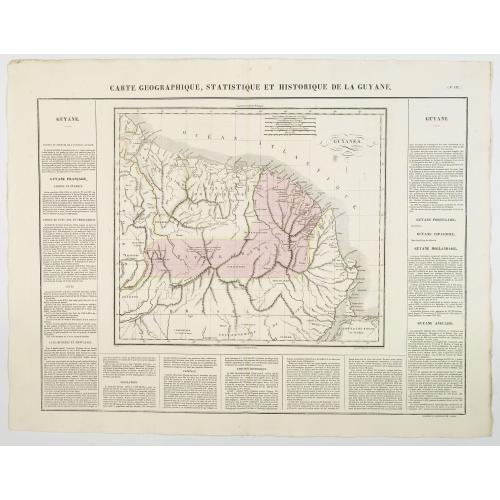 Old map image download for Carte Geographique, Statistique et Historique de la Guyane.