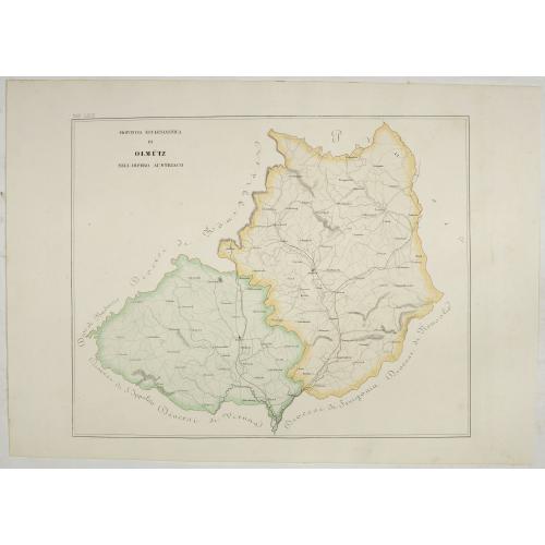 Old map image download for Provincia ecclesiastica di Olmütz nell' Impero Austriaco (Tav LXIX)