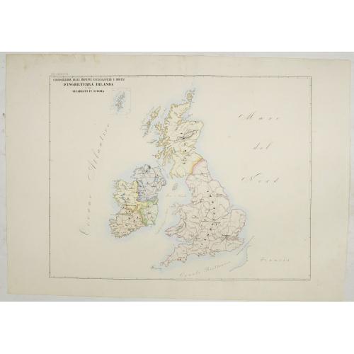 Old map image download for Circoscrizione delle Province ecclesiastiche e Diocesi d'Inghilterra Irlanda e dei Vicariati in scozia (Tav LXXXIII)