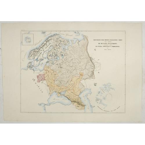 Old map image download for Circoscrizione delle Province ecclesiastiche e Diocesi nelle Impero di Russia in Europa vicariato aplico di Svezia Norvegia e prefettura del Polo Artico (Tav XC)