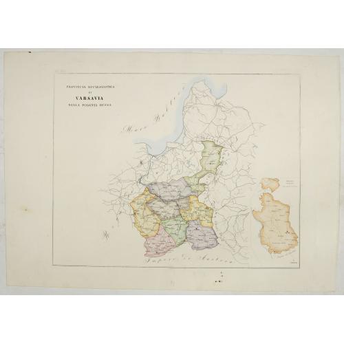 Old map image download for Provincia ecclesiastica di Varsavia nella Polonia Russa (Tav XCI)