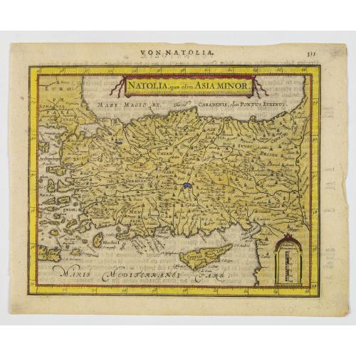 Old map image download for Natolia, quae olim Asia Minor.