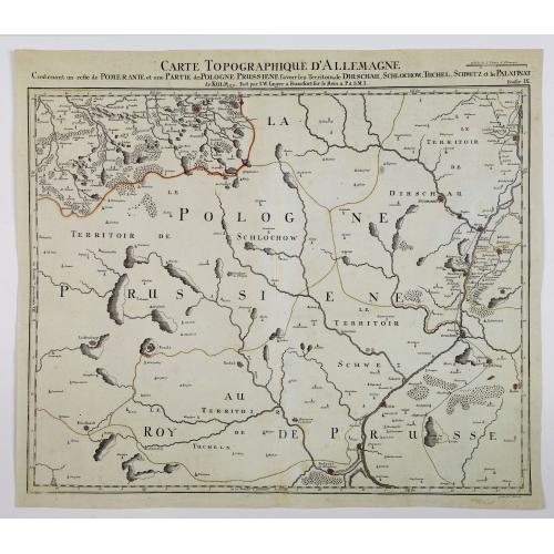 Old map image download for Carte Topographque D'Allemagne / Contenant un reste de Pomeranie et a Partie de la Pologne Prussiene . . .