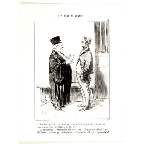 Old map image download for Les Gens de Justice. - Ainsi donc, quoique j'vous avoue, entre nous, qu'cest moi qu'a volé la toquante au pere Jérôme . . . (pl 28)