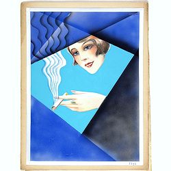 20 advertising gouaches for tobacco industry.