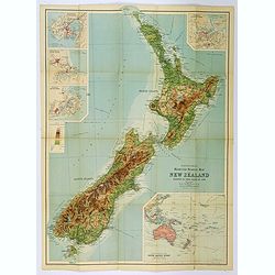 Bartholomew's Touring Map of New Zealand.