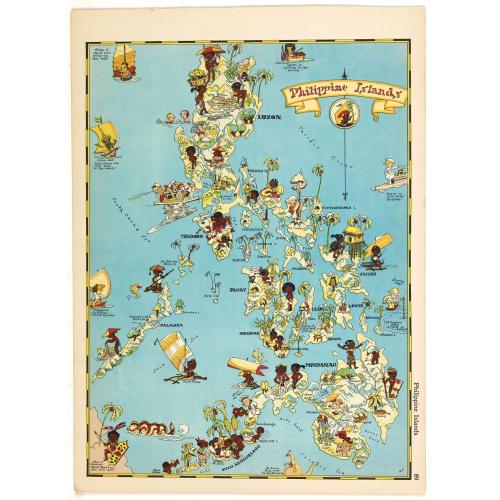 Old map image download for Philippines Islands.