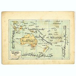 [Australia, New Zealand and Oceania map with Ottoman script]