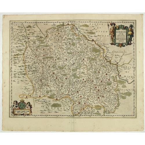 Old map image download for Borbonium Ducatus - Bourbonnois.