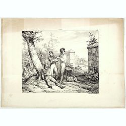 Image download for 1795 (Lithography showing a group of wounded Napoleonic solders)