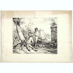 1795 (Lithography showing a group of wounded Napoleonic solders)