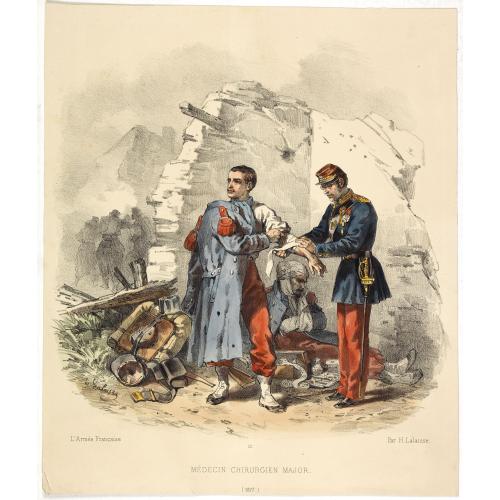Old map image download for L'Armée Française - Medecin chirurgien Major. (Pl 32)