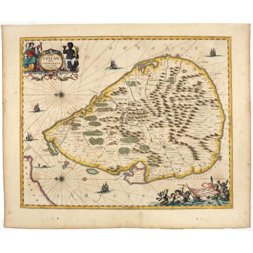 Old map image download for Insula Zeilan olim Taprobana nunc incolis tenarisim.