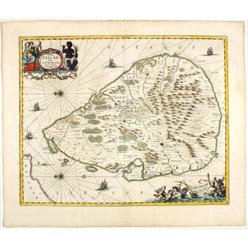 Old map image download for Insula Zeilan olim Taprobana nunc incolis tenarisim.
