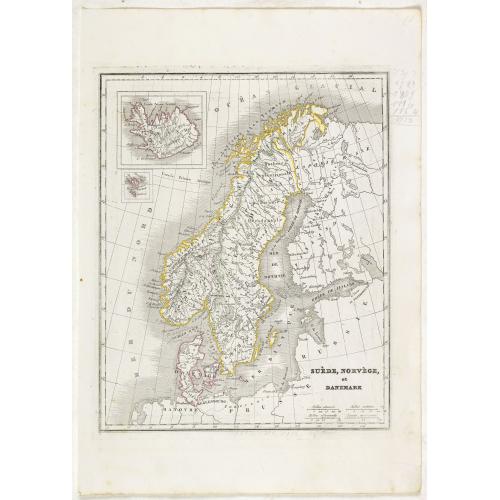 Old map image download for Suède, Norvège et Danemark.