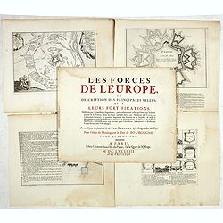 (Lot of 10 sheets) Les forces de l'Europe, ou description des principales villes . . .