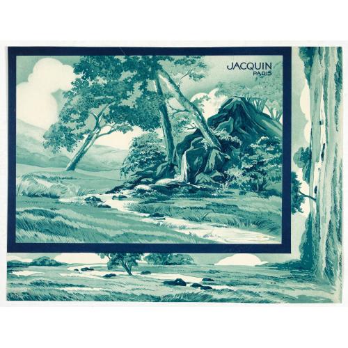 Rare, antique map of Jacquin Paris label.