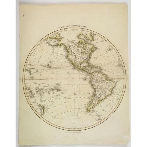 Old map image download for Western Hemisphere.